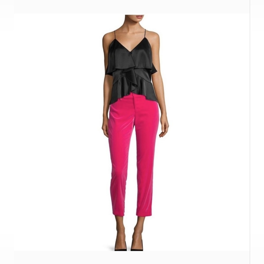 alice + olivia  slim velvet ankle pants Size 6 - Picture 8 of 12